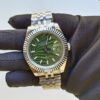 rolex datejust olive green palm motif dial 41mm jubilee stainless steel wrist mens watch replica qvyir.jpg