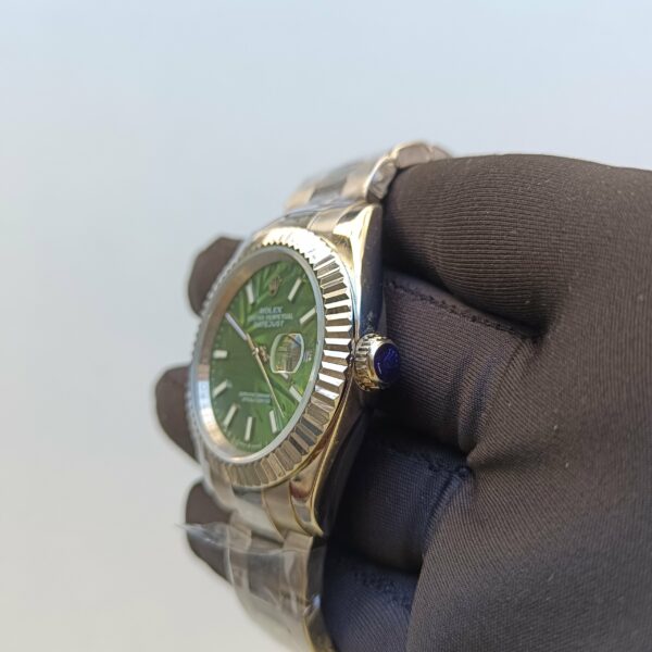 rolex datejust olive green palm motif dial 41mm oyster stainless steel bracelet wrist mens watch replica cn8ro.jpg