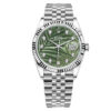 rolex datejust olive green palm motif diamond dial 41mm jubilee stainless steel wrist mens watch 1.jpg