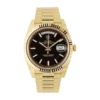 rolex day date 40mm yellow gold black diagonal motif index dial fluted bezel president bracelet 228238 replica jvkxx.webp