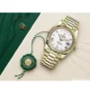 rolex day date 40mm yellow gold white roman dial fluted bezel president bracelet 228238 replica 3pqhk.webp