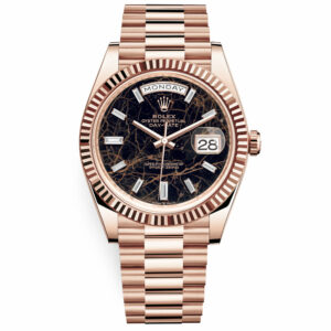 rolex day date 41 mm 228235 presidential rose gold eisenkiesel baguette diamond dial mens watch replica pspql.jpg