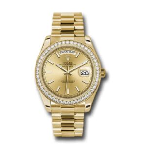 rolex day date ii yellow gold champagne diamond 41mm dial diamond bezel president bracelet 218348 replica qqvwt.jpg