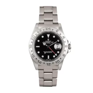 rolex explorer ii mens 42mm black date stainless steel wrist watch 16570 2.webp