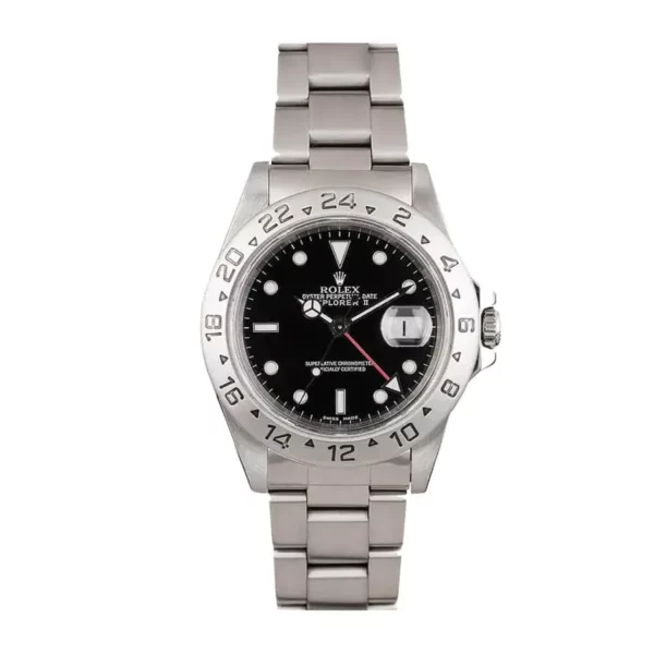 rolex explorer ii mens 42mm black date stainless steel wrist watch 16570 replica 0yzmj.webp