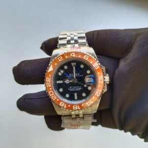 rolex gmt master ii stainless steel black dial orange ceramic bezel jubilee bracelet replica ykokw.jpg