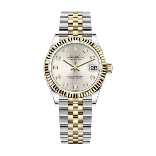 rolex lady datejust 31mm goldsteel dial with diamond marker oyster perpetual jubilee bracelet watch 1.webp