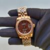 rolex lady datejust 31mm rose gold brown dial with diamond marker oyster perpetual jubilee bracelet watch replica cdnkn.jpg