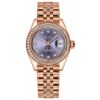 rolex lady datejust 31mm rose gold purple blue dial with diamond marker oyster perpetual jubilee bracelet watch 1.jpg