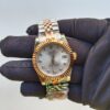 rolex lady datejust 31mm rose goldsteel dial with diamond marker silver dial oyster perpetual watch replica jj5qf.jpg