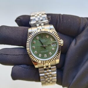 rolex lady datejust 31mm stainless steel green dial with diamond oyster perpetual jubilee bracelet watch replica wdays.jpg