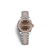 rolex lady datejust 31mm steel and everose gold chocolate dial diamond wrist watch replica jqydk.webp