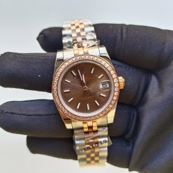 rolex lady datejust 31mm steel and rose gold chocolate dial diamond wrist watch replica 1qp9r.jpg