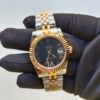 rolex lady datejust 31mm two tone goldblack roman dial oyster perpetual jubilee bracelet watch replica tssb9.jpg