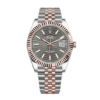 rolex lady datejust 31mm two tone rose gold black dial oyster perpetual jubilee bracelet watch replica rcdll.png