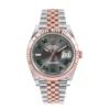 rolex lady datejust 31mm two tone rose gold roman dial wimbledon jubilee wrist watch replica 3jhcr.webp