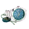 rolex milgauss green crystal stainless steel blue dial bezel oyster bracelet 116400gv replica rui9x.webp