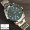 rolex milgauss green crystal stainless steel blue dial bezel oyster bracelet 116400gv replica rzftq.webp