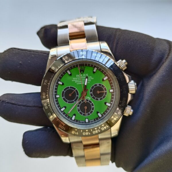 rolex oyster perpetual cosmograph daytona 2 tone case green dial with black ceramic bezel mens wrist watch replica fgeg3.jpg