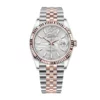 rolex oyster perpetual datejust 41mm two tones silver fluted motif dial jubilee bracelet wrist watch 1.webp