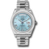 rolex platinum day date 40 watch smooth bezel ice blue roman dial president bracelet replica y54bn.jpg