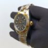 rolex sky dweller black dial yellow gold bezel two tone oyster mens watch 326933 replica m8bk8.jpg