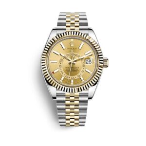 rolex sky dweller champagne dial 42mm yellow gold bezel two tone jubilee mens watch 326933 replica erfah.jpg