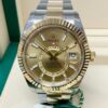 rolex sky dweller champagne dial 42mm yellow gold tow tone oyster mens watch 326933 replica y6rke.jpg