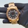 rolex sky dweller rose gold 42mm dark rhodium index dial fluted bezel oyster bracelet 326935 replica ctmzo.jpg