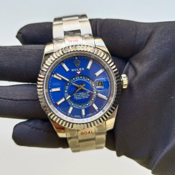 rolex sky dweller stainless steel 42mm blue index dial fluted white gold bezel oyster bracelet 326934 replica np9za.jpg