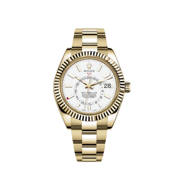 rolex sky dweller white dial 42mm fluted bezel oyster bracelet yellow gold mens watch 326938 replica dpkzo.png