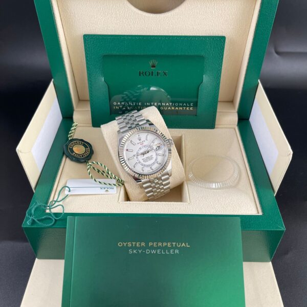 rolex sky dweller white dial 42mm white gold bezel steel jubilee mens watch 326934 replica upgus.jpg