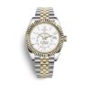 rolex sky dweller white dial 42mm yellow gold bezel two tone mens watch 326933 replica vxjte.jpg