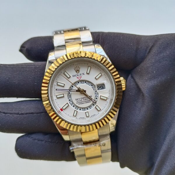 rolex sky dweller white dial 42mm yellow gold bezel two tone oyster mens watch 326933 replica wajji.jpg