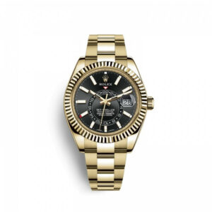 rolex sky dweller yellow gold 42mm black index dial fluted bezel oyster bracelet 326938 replica kpc6o.jpg