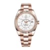 rolex skydweller rose gold white index dial fluted bezel oyster bracelet 326935 1.webp