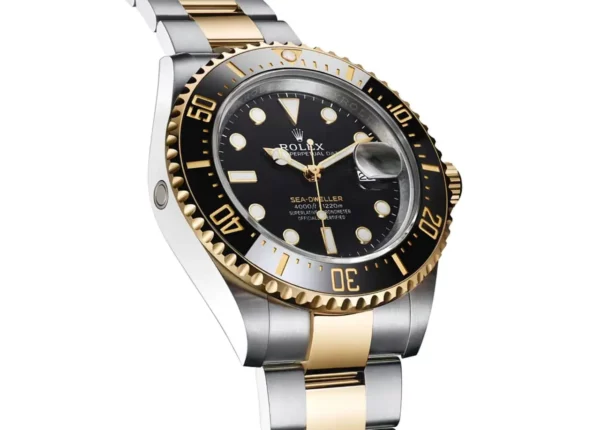 rolex submariner 41mm black dial stainless steel and yellow gold bracelet automatic mens watch replica lhat4.webp