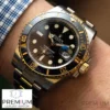 rolex submariner 41mm black dial stainless steel and yellow gold bracelet automatic mens watch replica nu8wr.webp