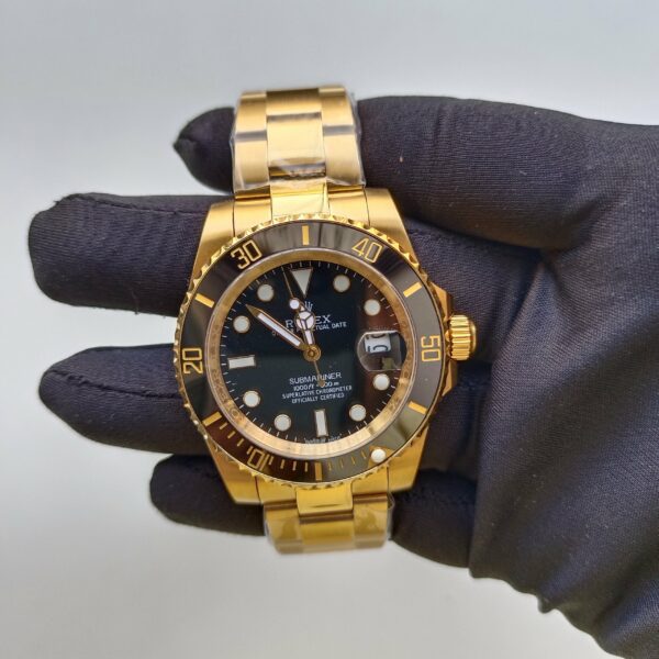 rolex submariner date yellow gold 40mm black dial ceramic bezel oyster bracelet 116618ln replica fqtxj.jpg