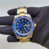 rolex submariner date yellow goldsteel blue 41mm dial ceramic bezel oyster bracelet 126613lb replica qs2wn.jpg