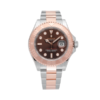 rolex yacht master 40 rose goldstainless steel brown dial oyster bracelet 116621 replica n7inw.webp