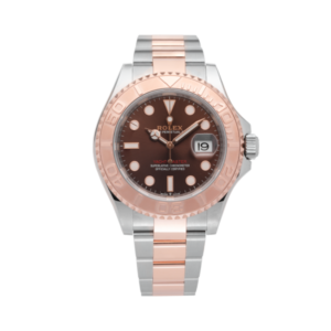 rolex yacht master 40 rose goldstainless steel brown dial oyster bracelet 116621 replica n7inw.webp