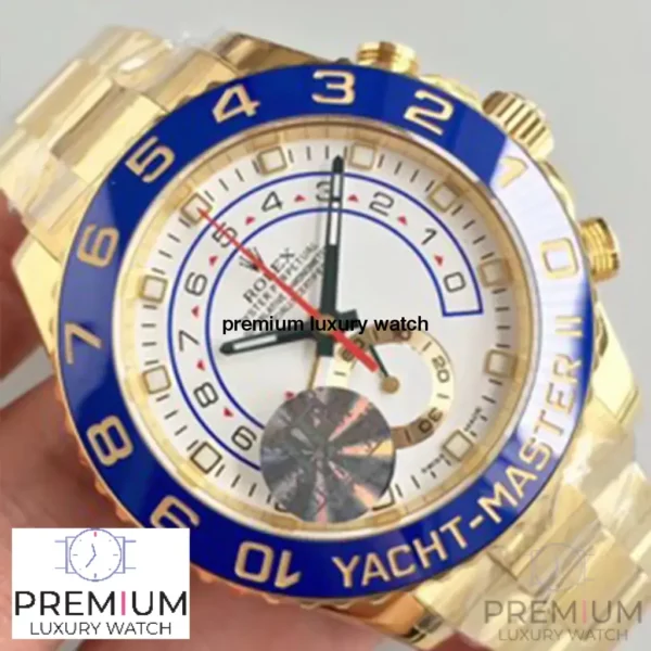 rolex yacht master ii 116688 mens 44mm 18k yellow gold white ceramic replica 13hxb.webp