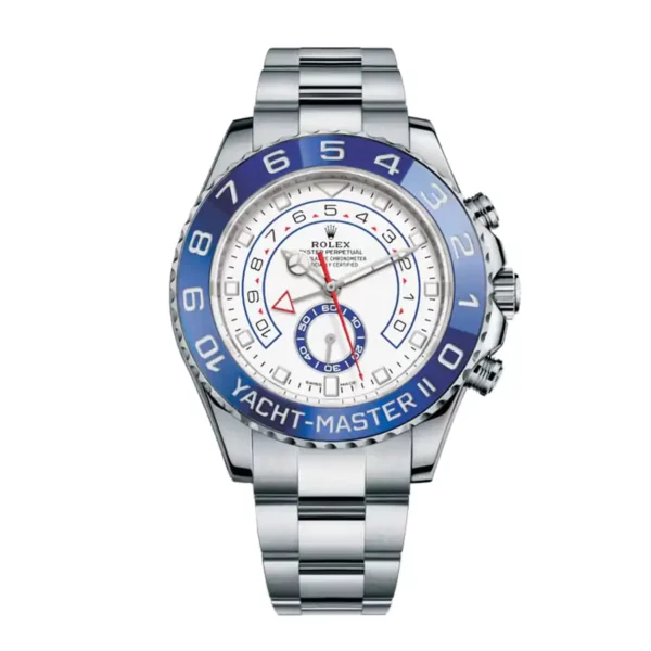 rolex yachtmaster ii 44mm white dial stainless steel mens watch.webp