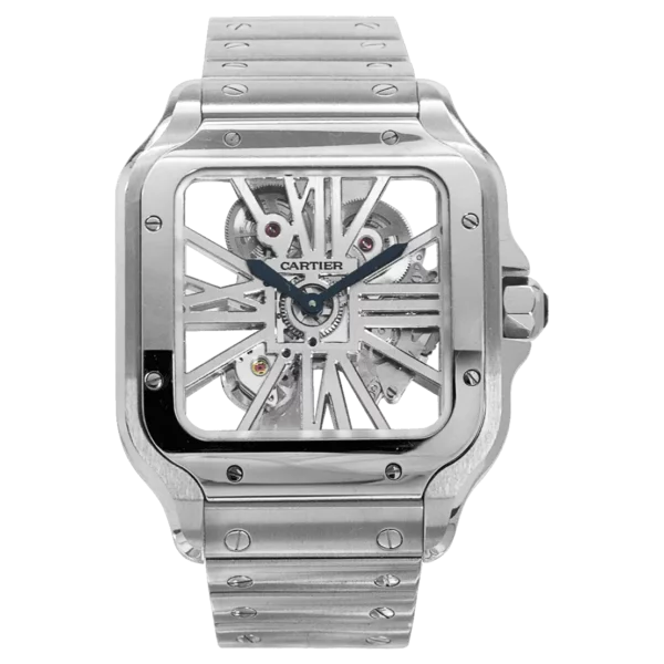 santos de cartier skeleton dial 40mm stainless steel mens watch whsa0015 2.webp